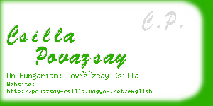 csilla povazsay business card